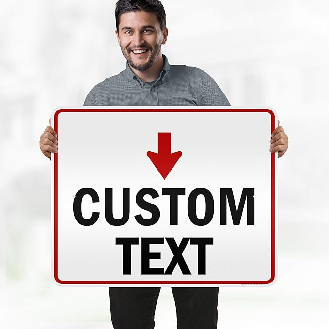 Custom Arrow Directional Sign, Down Arrow, 24x30 Inches, 3M EGP Reflective - Image 2