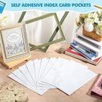 Outus Self Adhesive Shop Ticket Holders Clear Plastic Sleeves Adhesive Pockets - Image 3
