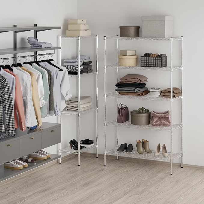 Regal Altair 18" Deep x 42" Wide x 74" Height Wire Shelving Kit | 5-Tier | NSF - Image 7