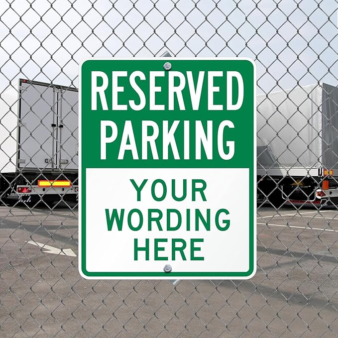 SmartSign 30 x 24 inch Custom “Reserved Parking” Metal Sign - Image 3