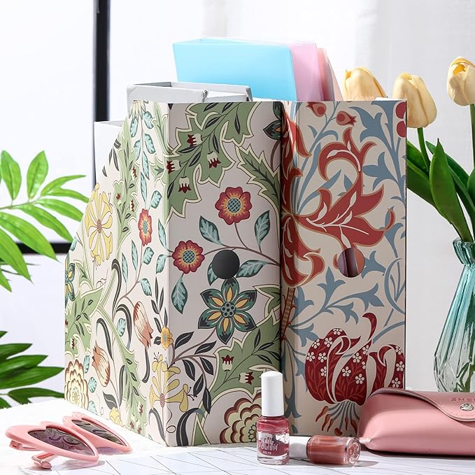 PerKoop 12 Pcs Magazine File Holder Foldable Decorative Cardboard File Folders - Image 5