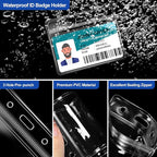 100 Pcs Clear Horizontal Badge Id Card and 100 Pcs Lanyard, Reusable Lanyards - Image 6