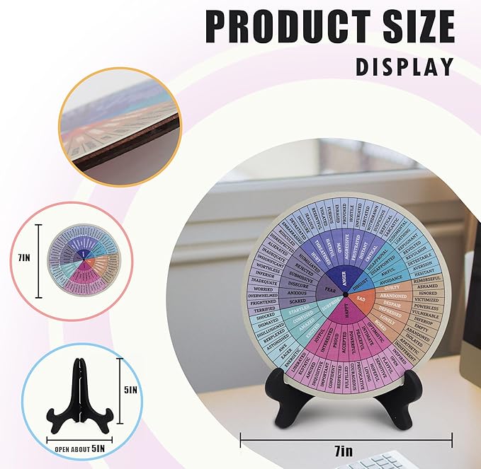 Feelings Wheel, Double-Sided Emotion Wheel - Image 5