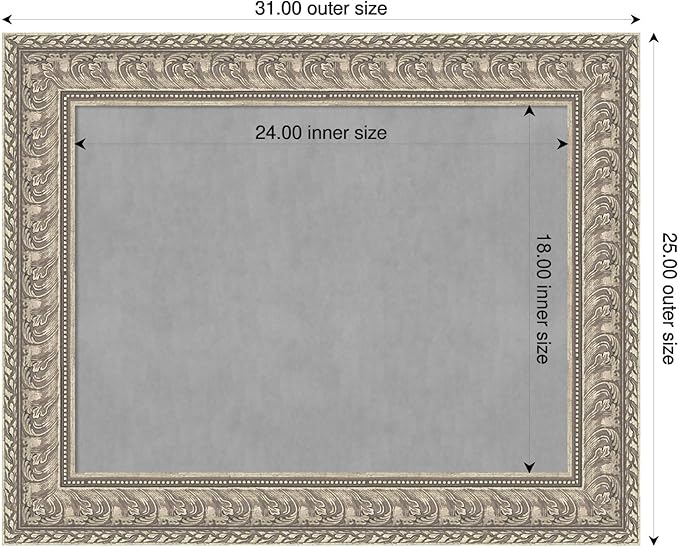 Amanti Art Silver Framed Magnetic Board 25x31 Medium Vision Board - Image 2