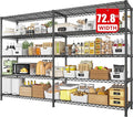 REIBII 72.8" W Storage Shelves Load 1600LBS, 5 Tier Metal Shelving Unit Wire by REIBII