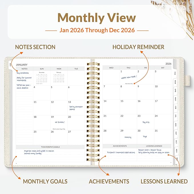 SUNEE 2026 Planner 8.5" x 11" – Dated Productivity Planner - Image 4