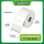 2.25" x 1.25" Thermal Labels | 4 Rolls | 4540 Labels | fits Zebra, Offnova - Image 3