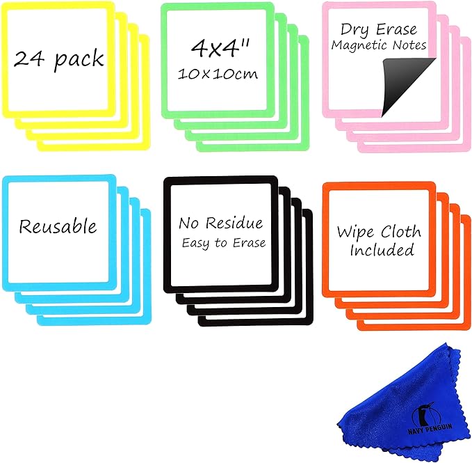 Dry Erase Magnets Set by Navy+Penguin