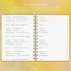 Clever Fox Password Book Spiral – Internet Address & Password Organizer - Image 3