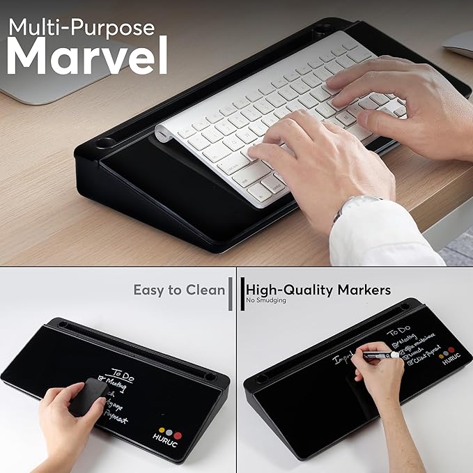 HURUC Small Glass Desktop Whiteboard - Image 5