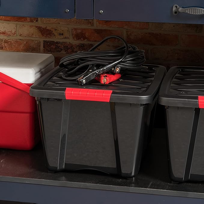 IRIS USA 32 Qt Stackable Plastic Storage Bins - Image 4