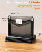 ThinkTex Plastic Expanding File Folder, Transparent envelopes - Image 2