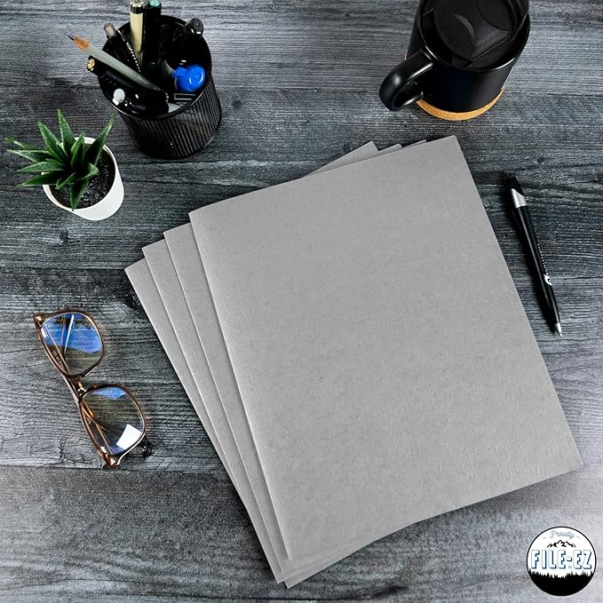 FILE-EZ Two-Pocket Folders, Textured Paper, Letter Size - Image 7