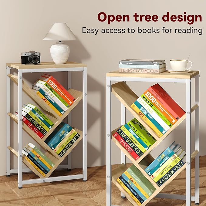 IBUYKE 5 Tier Tree Bookshelf, Small Desktop Bookshelf - Image 8