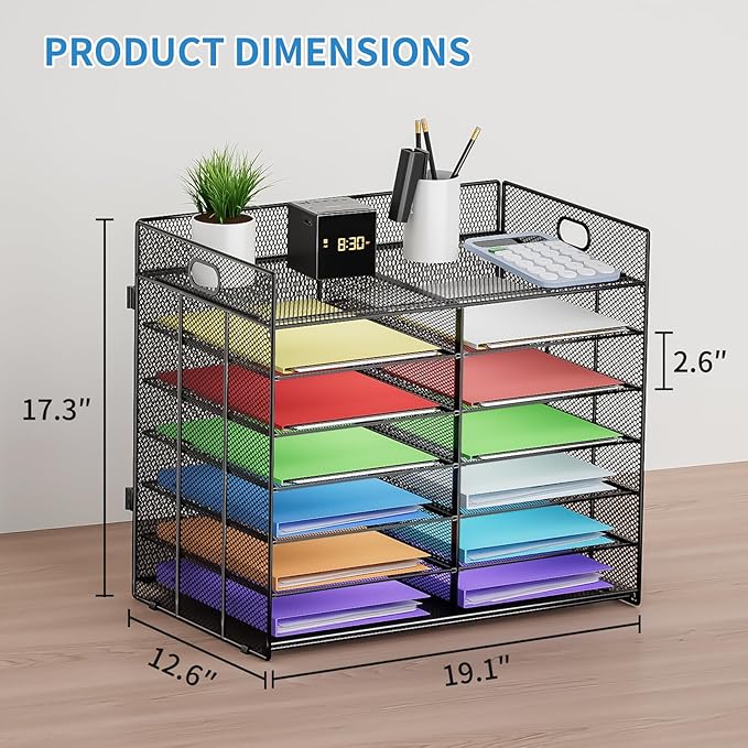 Marbrasse Desktop Literature Organizer, Mesh Paper Organizer, Desk Organizers - Image 4