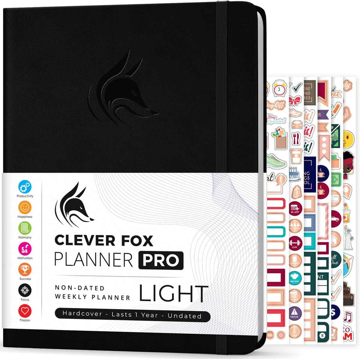 Clever Fox Planner PRO Light – Weekly & Monthly Life Planner to Increase