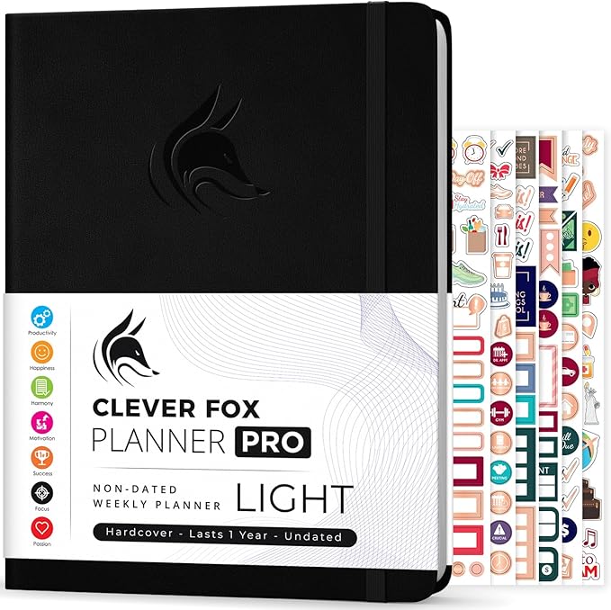 Clever Fox Planner PRO Light – Weekly & Monthly Life Planner to Increase by CleverFox