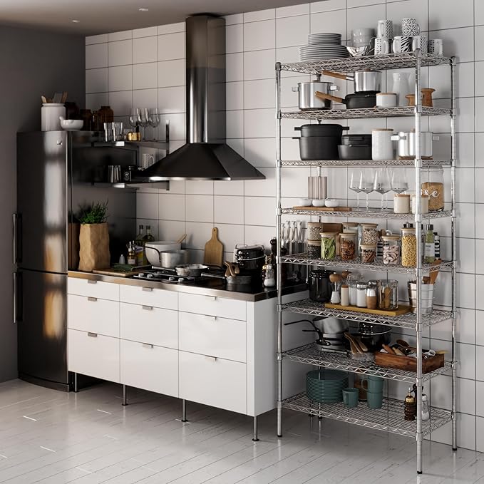 Regal Altair 18" Deep x 36" Wide x 86" Height Wire Shelving Kit | 8-Tier | NSF - Image 6