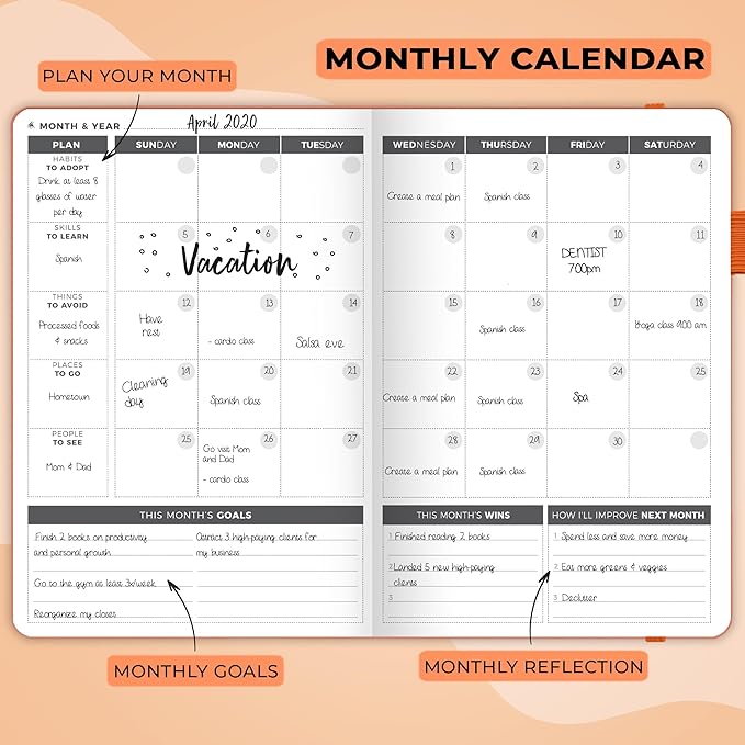 Clever Fox Planner – Undated Weekly & Monthly Planner - Image 4
