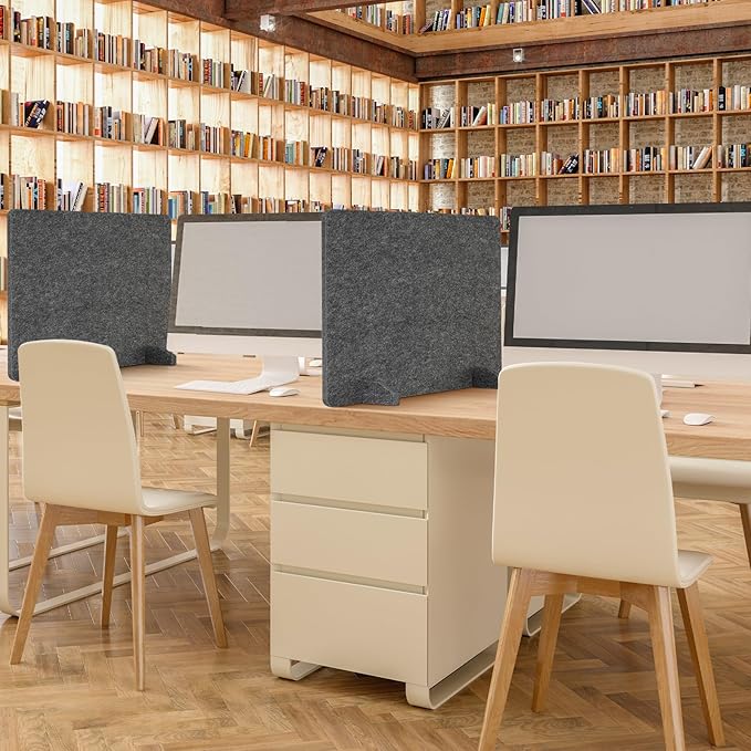 AMUSIGHT 4 Pack Acoustic Desk Dividers - Image 7