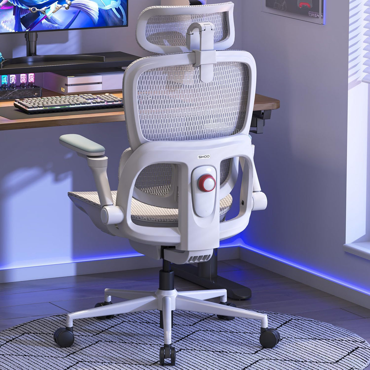 SIHOO B300 Pro Ergonomic Office Chair Without Footrest, 4D Lumbar Support