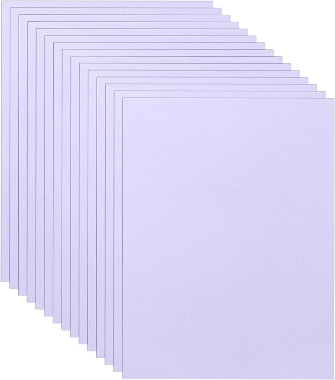 Guakicae 40 Sheets Light Purple Cardstock 8.5 x 11 Printer Paper, 75lb by Guakicae