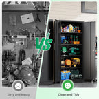 metal garage storage cabinet, durable metal storage solution, view 9