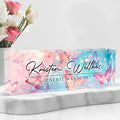 Personalized Name Plate for Desk Custom Acrylic Desk Name Plate Custom Employee by AZUFEMOS