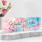 Personalized Name Plate for Desk Custom Acrylic Desk Name Plate Custom Employee by AZUFEMOS