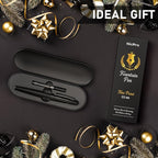 Nicpro Fountain Pen Set with Box, Classic Black Fancy Pen with Converter - Image 7