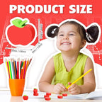60pcs Mini Apple Erasers for Kids Bulk Classroom Welcome Back to School Gifts - Image 2