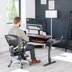 VIVO 42 inch Desk Converter, K Series, Height Adjustable Sit to Stand Riser - Image 8