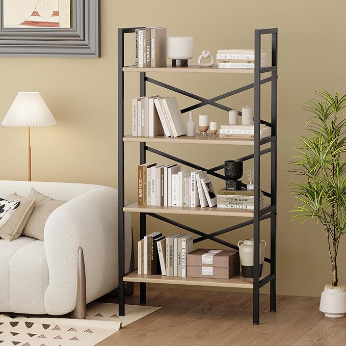 Homeiju 4 Tier Bookshelf 23.6" Width, Kids Bookshelf - Image 7