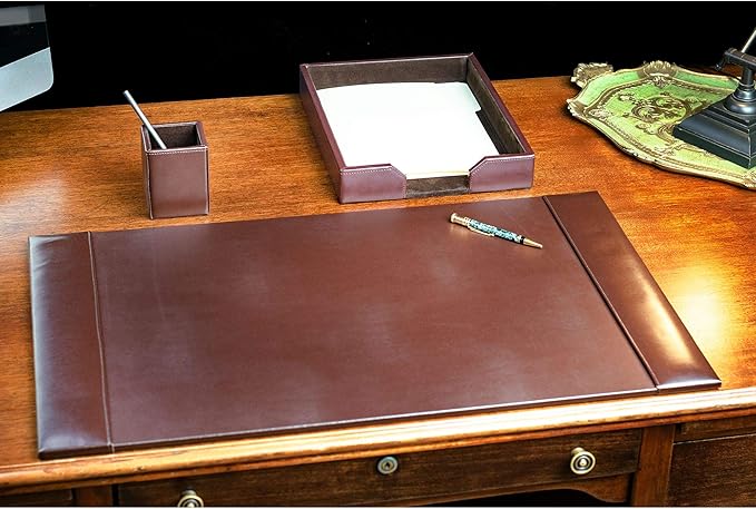 Dacasso Bonded Set Luxury Leather Desk Pad & Desk Organization Essentials - Image 7
