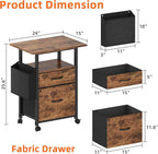 GYIIYUO 2 Drawer File Cabinet - Image 3
