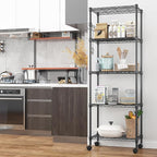 Himimi 5-Tier Wire Shelving Unit on Wheels, Adjustable Heavy Duty Metal Shelves - Image 4