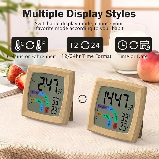 VOILEIPAGI Travel Alarm Clock Bedside Clock - Image 3
