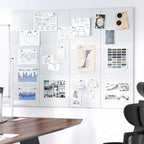 Neatsure Large Cork Board for Wall, 12 Panels Felt Tiles Tack Push Pin Board - Image 5