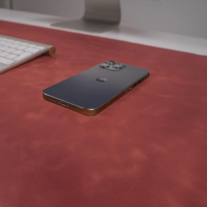 Node Leather Calfskin Leather Desk Pad – Executive Office Desk Mat - Image 5