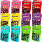 12 Pack Pocket Calculator Bulk: 8 Digit Hand Held Basic Calculator Small Solar by Qneiaym