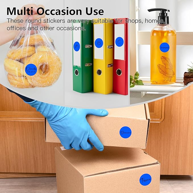 Blue 1 Inch Round Color Coding Labels - Image 7