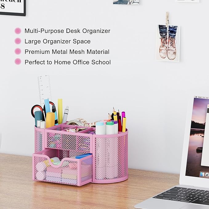 EasyPAG Mesh Pen Holder Desk Organizer - Image 2