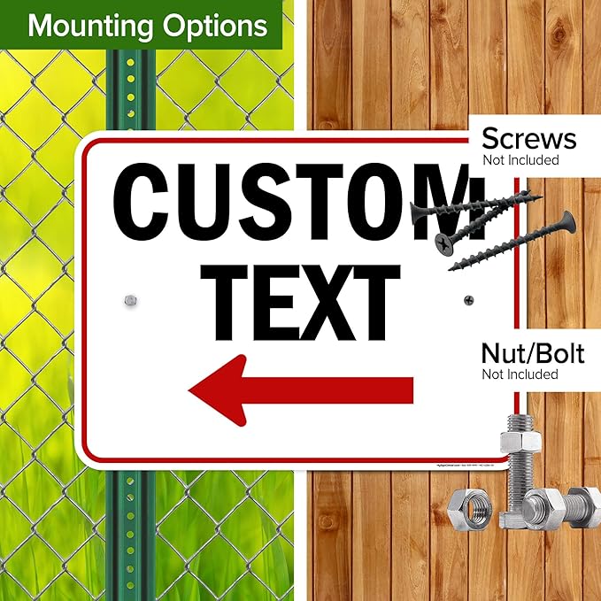 Custom Arrow, Custom Directional Sign, Left Arrow, 18x24 Inches, Rust Free .063 - Image 5