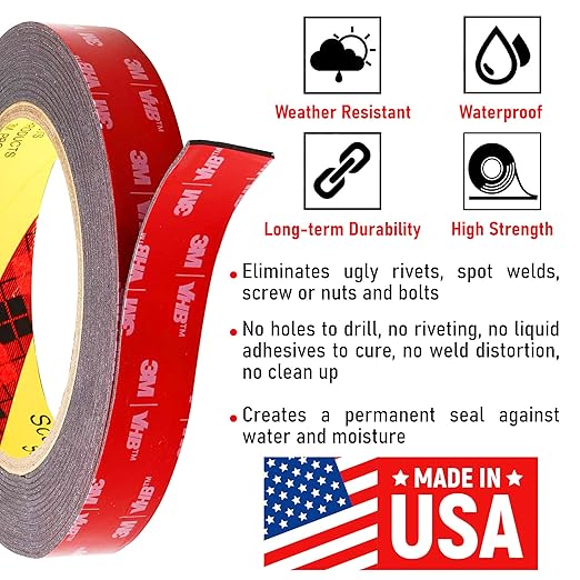 CANOPUS Double Sided Tape, 5952 Heavy Duty Mounting Tape, Strong Bond & - Image 2