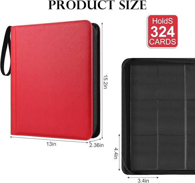 GEAoffice Premium Top Loader Binder 9 Pockets, Waterproof PU Leather Card Binder - Image 4