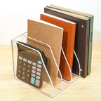 AIDIMOO Acrylic Magazine File Holder, 4 Vertical Compartments Desk Document - Image 3
