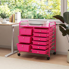 LDAILY 9 Drawer Rolling Storage Cart, Rolling Cart - Image 2