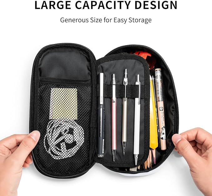 Baseball Blue White Ball Pencil Case Big Capacity Storage Pencil Pouch - Image 5