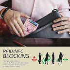 BWEGRHE Small Travel Wallets, RFID Blocking PU Leather Credit Card Holder - Image 3