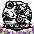 Custom Motorcycle Metal Signs Personalized Dirt Biker Name Sign Custom Garage by HengMeiZiK